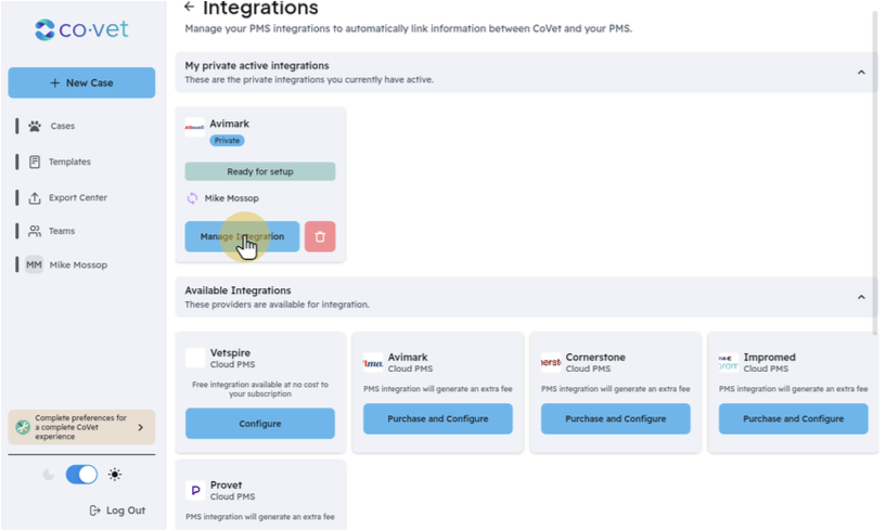 Setting Up the Avimark Integration